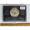 U.S. 1964D Silver Half Dollar. Issued only a few months after the assassination of John F. Kennedy. 