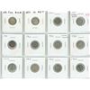 Image 1 : Lot of 12 Canadian Silver 5 Cents. Includes 1891, 1899, 1902, 1907 Narrow Date, 1911, 1912, 1913 Sma