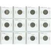Lot of 12 Canadian George V Silver 10 Cents. Includes 1913, 1919, 1920, 1921, 1928 1929, 1930, 1931,