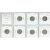Image 1 : Complete Set of 7 Canadian World War II Silver 10 Cents. Includes 1939, 1940, 1941, 1942, 1943, 1944