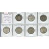 Image 1 : Complete Set of 7 Canadian World War II Silver 50 Cents. Includes 1939, 1940, 1941, 1942, 1943, 1944