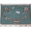 Image 1 : Rhinestone necklace and screw back earrings marked Continental