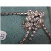 Image 4 : Rhinestone necklace and screw back earrings marked Continental