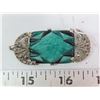 Image 2 : Art Deco broach, glass set in metal, trombone hinge, made in Czechoslawvakia