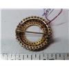 Image 2 : Bohemian garnet circle broach, gold plate on silver marked .900