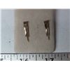 Image 1 : Pair of 10 kt gold pierced earrings