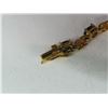 Image 5 : Tennis bracelet, marked 925, blue stones, gold plate and icing