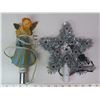 Image 1 : Vintage Angel Tree Topper and Foil Star Tree Topper