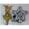 Image 2 : Vintage Angel Tree Topper and Foil Star Tree Topper