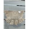 Image 2 : Large beige doilie (28") & white crocheted tablecloth 54"