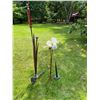 Image 1 : 2 solar garden décor (cattail missing one bulb)