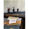 Image 7 : vintage Superior-A tredle sewing machine, solid oak cabinet, cast base, nice graphics, original atta