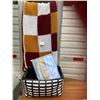Image 1 : Crotcheted throw / New McArthur River blanket & basket