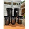 Image 1 : Lot of five plastic 5 gallon pails with handles, no lids