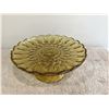 Image 2 : Amber glass 10" pedestal plate and 8" plate.  No chips or cracks.