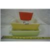 Image 1 : Pyrex Red 501, 502 yellow, 222 lime