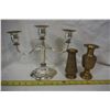 Image 1 : Candelabra and 2 brass vases