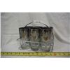 Image 1 : MCM 6 highball glasses in carrier, silver leaves