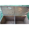 Image 2 : Large wood divided storage box on wheels 40.5 X 16.5 X194"