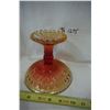 Image 3 : Red glass Pedestal dish and fruit bowl