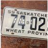 Image 2 : 1959 Saskatchewan license plate