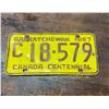 Image 1 : 1967 Saskatchewan license plate