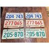 Image 1 : 1970-72 Pairs of Saskatchewan license plates