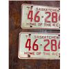 Image 2 : 1973 Pair of RCMP Saskatchewan license plate