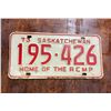 Image 1 : 1973 RCMP Saskatchewan license plate