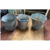 Image 1 : 3 Galvanized vintage pails