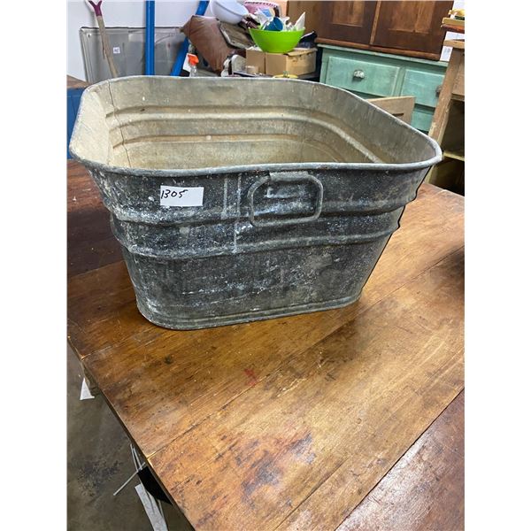 Square galvanzied tub - 20"