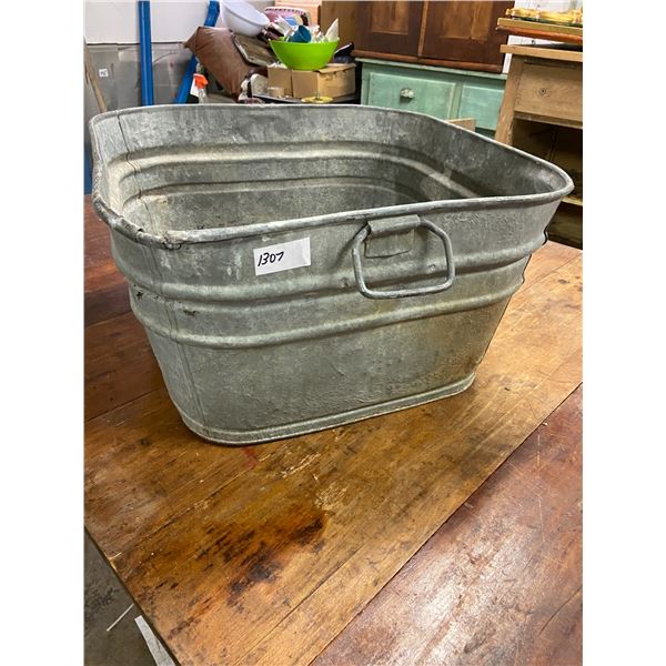 Square galvanized tub - 20"