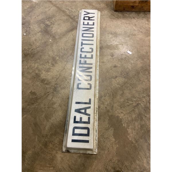 Ideal plastic confectionary sign - 72"x12"