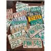 Image 3 : Bucket of 40 license plates - 1960s-1980s