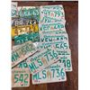 Image 4 : Bucket of 40 license plates - 1960s-1980s