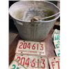 Image 5 : Bucket of 40 license plates - 1960s-1980s