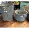 Image 2 : 4 buckets - 3 enamelware and 1 galvanized