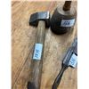 Image 2 : 3 pcs - Hand forged hammer, spokeshave, wooden dasher