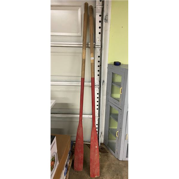 Pair of vintage boat oars - 84"long