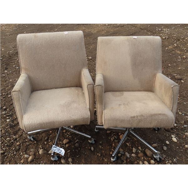 2 Padded Office Chairs 24"x 25"