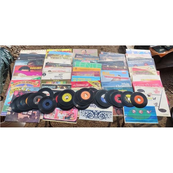 Large lot of assorted Vinyl records (2 sizes of records)