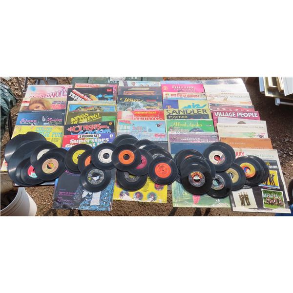 Large lot of assorted Vinyl records (2 sizes of records)