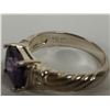 Image 3 : Two sterling silver rings, Lot 1, purple stones