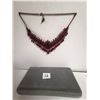 Image 6 : Beautiful vintage necklace, burgundy