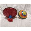 Image 4 : Two vintage spinning tops