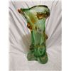 Image 1 : Very heavy blown art glass vase 12"