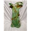 Image 2 : Very heavy blown art glass vase 12"