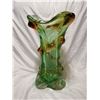 Image 3 : Very heavy blown art glass vase 12"