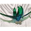 Image 1 : Blue-Green blown art glass, 28" long, 10" high