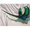 Image 2 : Blue-Green blown art glass, 28" long, 10" high